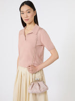 Small Pasticcino Bag In Linen, Silk And Cotton Jacquard for Women - Pink - Max Mara KSA