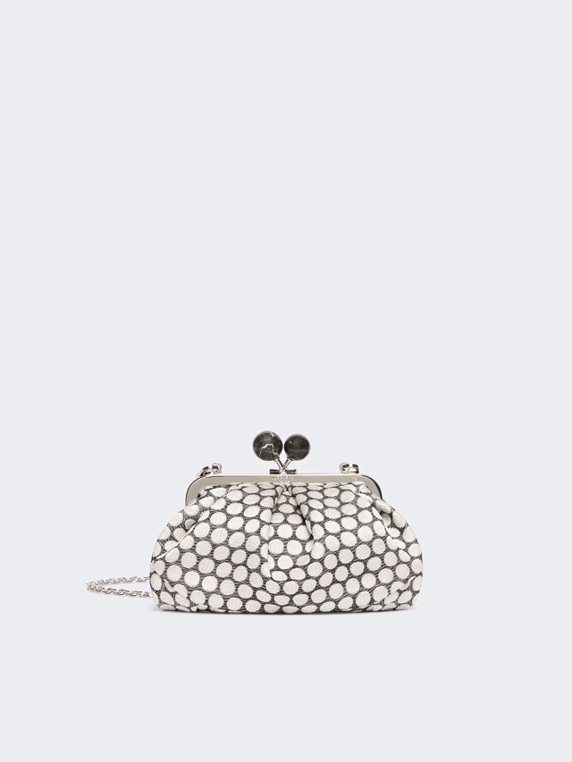 Small Pasticcino Bag In Linen, Silk And Cotton Jacquard for Women - Black - Max Mara KSA