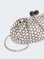 Small Pasticcino Bag In Linen, Silk And Cotton Jacquard for Women - Black - Max Mara KSA