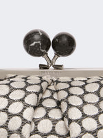 Small Pasticcino Bag In Linen, Silk And Cotton Jacquard for Women - Black - Max Mara KSA