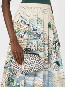 Small Pasticcino Bag In Linen, Silk And Cotton Jacquard for Women - Black - Max Mara KSA