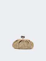 Small Pasticcino Bag In Linen, Silk And Cotton Jacquard for Women - Yellow - Max Mara KSA