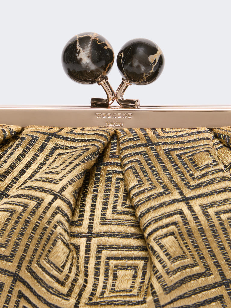 max mara small pasticcino bag in linen, silk and cotton jacquard