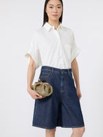 Small Pasticcino Bag In Linen, Silk And Cotton Jacquard for Women - Yellow - Max Mara KSA