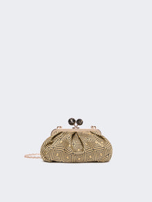 Small Pasticcino Bag In Linen, Silk And Cotton Jacquard for Women - Yellow - Max Mara KSA