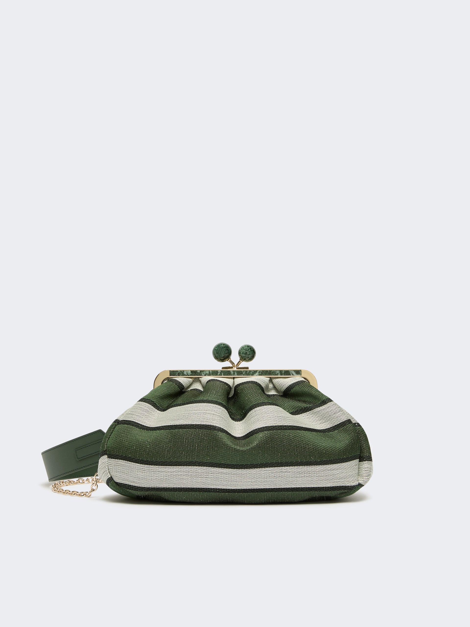 Medium Pasticcino Bag In Linen, Silk And Cotton Jacquard for Women - Sage Green - Max Mara KSA