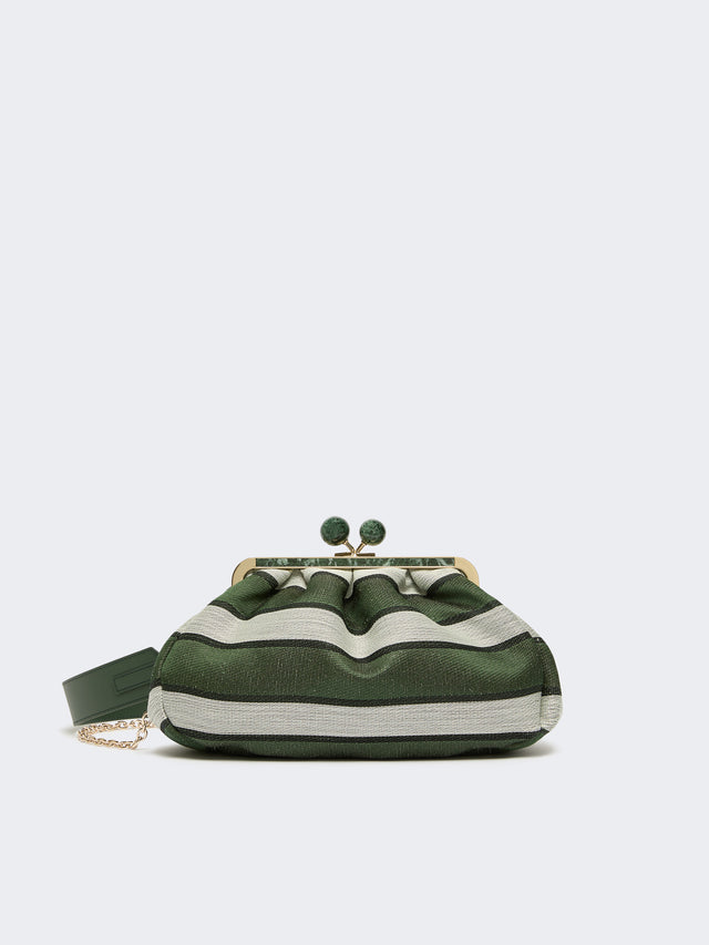 Medium Pasticcino Bag In Linen, Silk And Cotton Jacquard for Women - Sage Green - Max Mara KSA