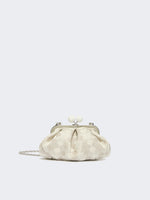 Small Pasticcino Bag In Linen, Silk And Cotton Jacquard for Women - White - Max Mara KSA