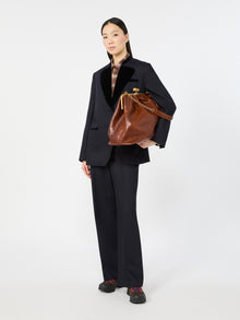 Xxl Leather Pasticcino Bag for Women - Tobacco - Max Mara KSA