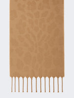 Jacquard Wool Stole for Women - Beige - Max Mara KSA