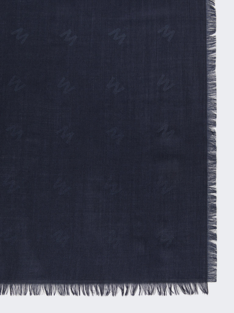 max mara jacquard-knit wool and silk shawl