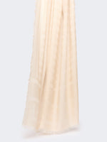 Jacquard Shawl In Modal, Viscose And Wool for Women - Beige - Max Mara KSA