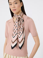 Printed Silk Scarf for Women - Ivory - Max Mara KSA