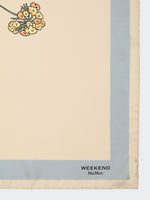 Patterned Silk Twill Foulard for Women - Beige - Max Mara KSA