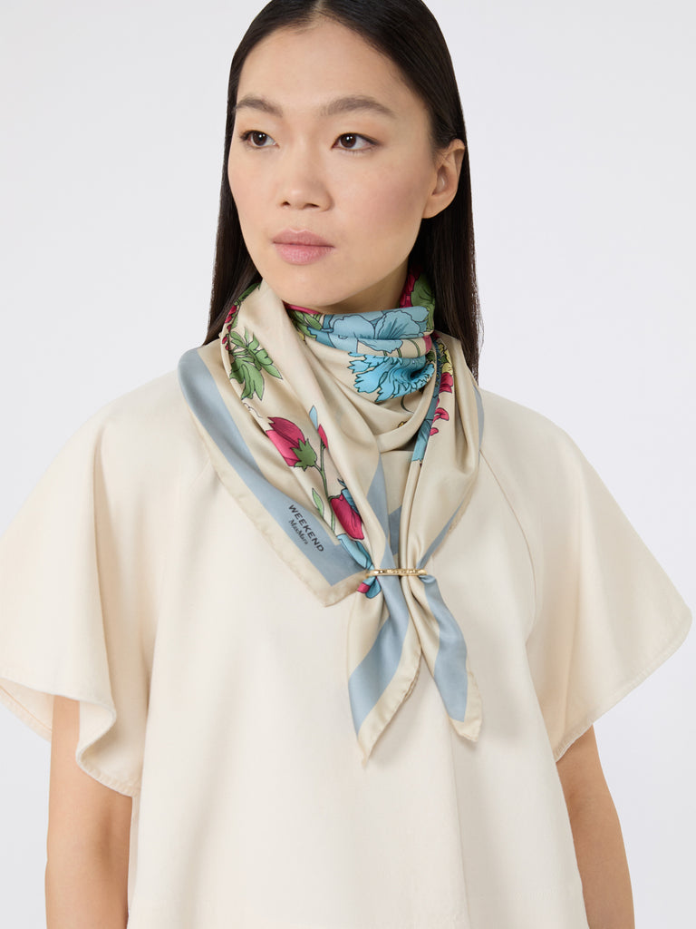 max mara patterned silk twill foulard
