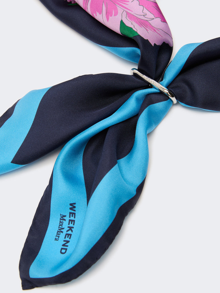 max mara patterned silk twill foulard