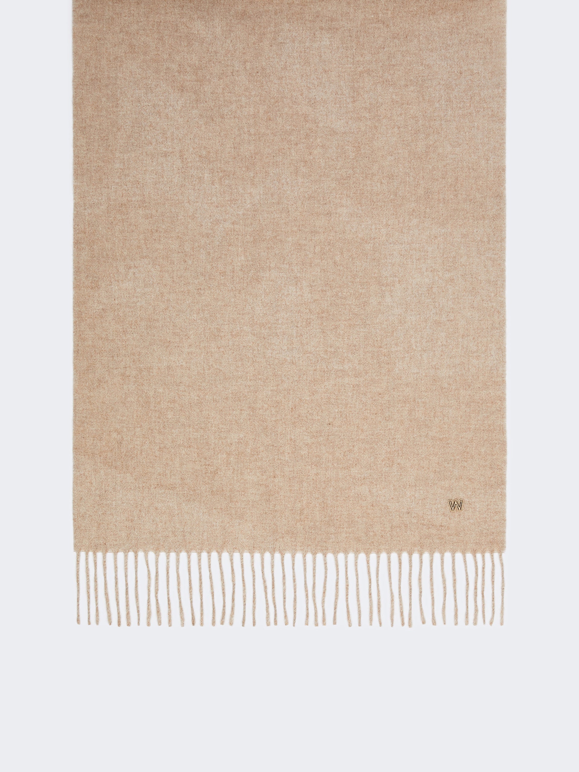 Plain Wool Stole for Women - Beige - Max Mara KSA