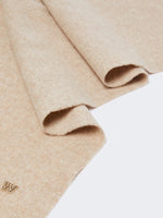 Plain Wool Stole for Women - Beige - Max Mara KSA