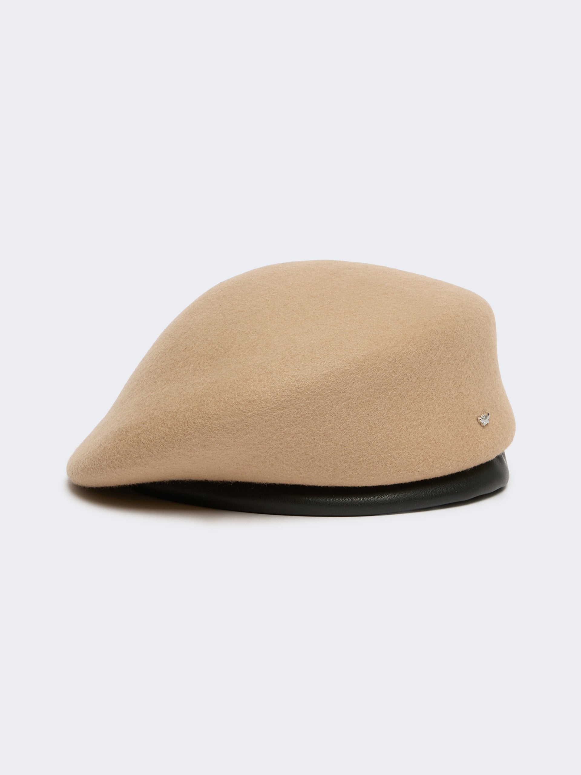 Wool Felt Beret for Women - Camel - Max Mara KSA