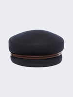 Wool Felt Baker Boy Hat for Women - Ultramarine - Max Mara KSA
