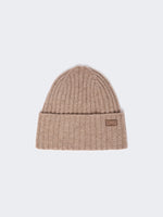 Ribbed Wool Beanie for Women - Turtledove - Max Mara KSA