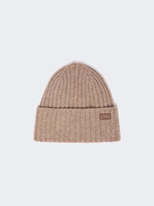 Ribbed Wool Beanie for Women - Turtledove - Max Mara KSA