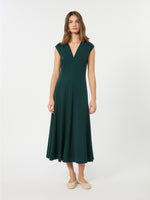 Long Interlock Jersey Dress for Women - Green - Max Mara KSA