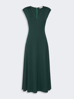 Long Interlock Jersey Dress for Women - Green - Max Mara KSA