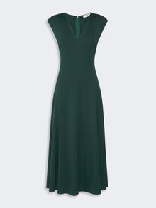 Long Interlock Jersey Dress for Women - Green - Max Mara KSA