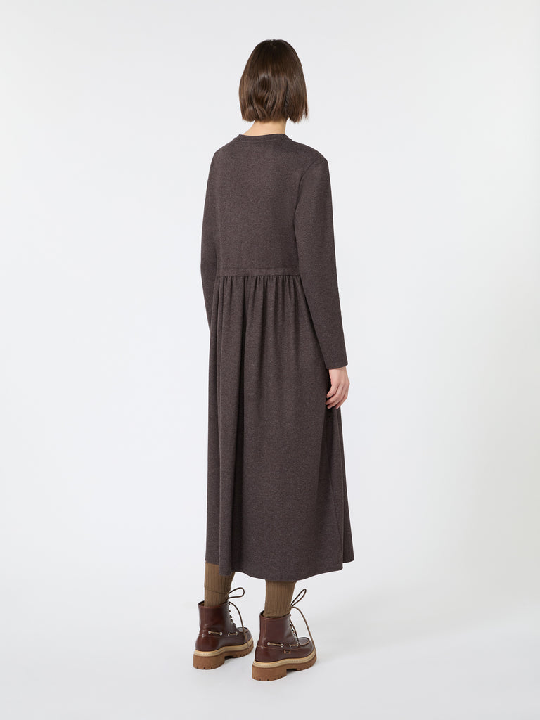 max mara فستان طويل من الجيرسيه بنمط جاكار