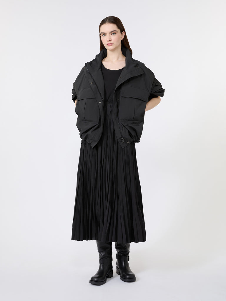 max mara jersey dress with a plissé-pleated skirt