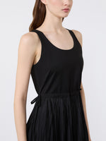 Jersey Dress With A Plissé-Pleated Skirt for Women - Black - Max Mara KSA