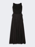 Jersey Dress With A Plissé-Pleated Skirt for Women - Black - Max Mara KSA