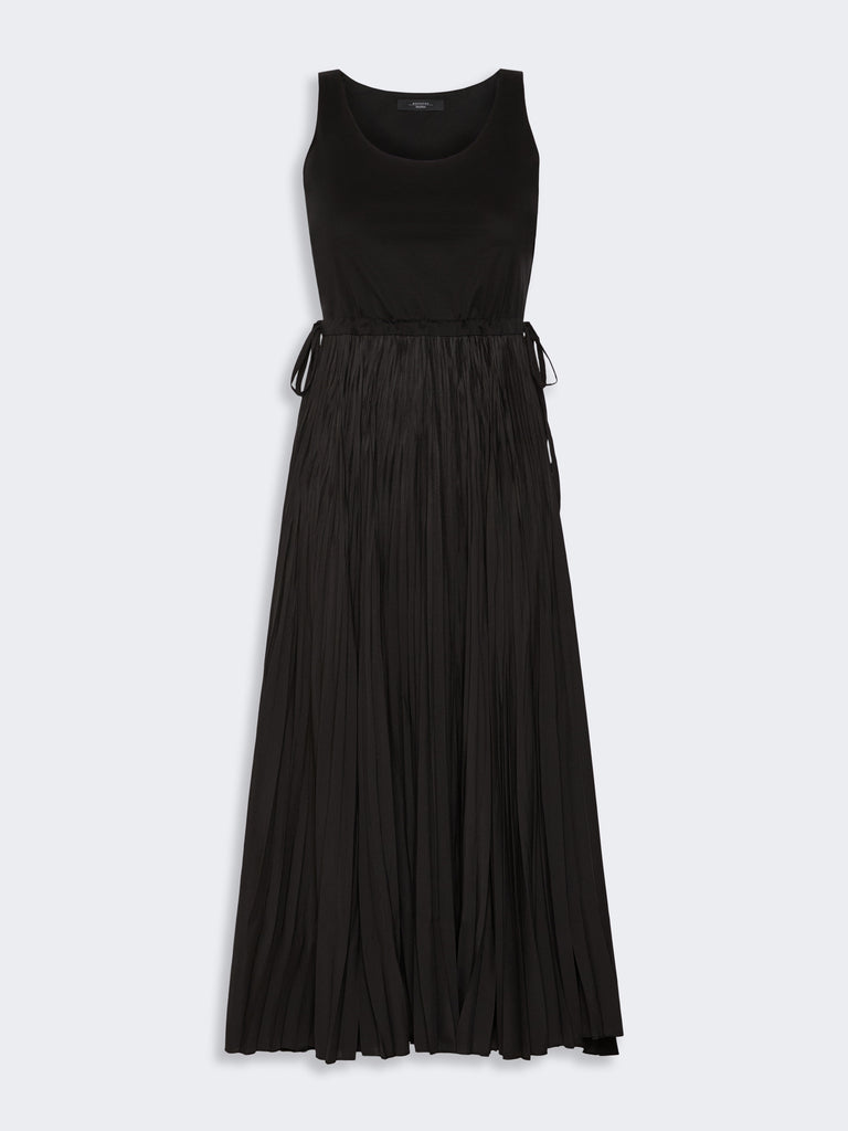 max mara jersey dress with a plissé-pleated skirt