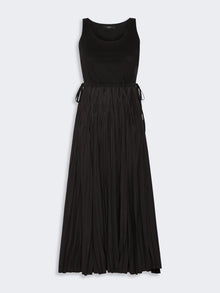 Jersey Dress With A Plissé-Pleated Skirt for Women - Black - Max Mara KSA