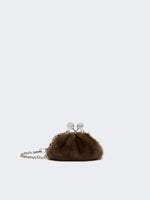Mini Pasticcino Bag With A Soft Texture for Women - Brown - Max Mara KSA