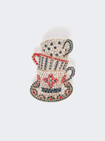 Rhinestone Brooch for Women - Silver - Max Mara KSA