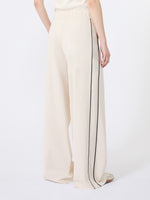 Wide-Fit Milano-Knit Jersey Trousers for Women - Ivory - Max Mara KSA