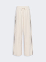 Wide-Fit Milano-Knit Jersey Trousers for Women - Ivory - Max Mara KSA