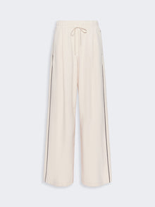 Wide-Fit Milano-Knit Jersey Trousers for Women - Ivory - Max Mara KSA