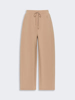 Scuba Jersey Barrel-Leg Trousers for Women - Tobacco - Max Mara KSA
