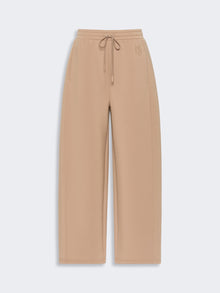 Scuba Jersey Barrel-Leg Trousers for Women - Tobacco - Max Mara KSA