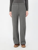 Micro Jacquard Jersey Trousers for Women - Light Grey - Max Mara KSA