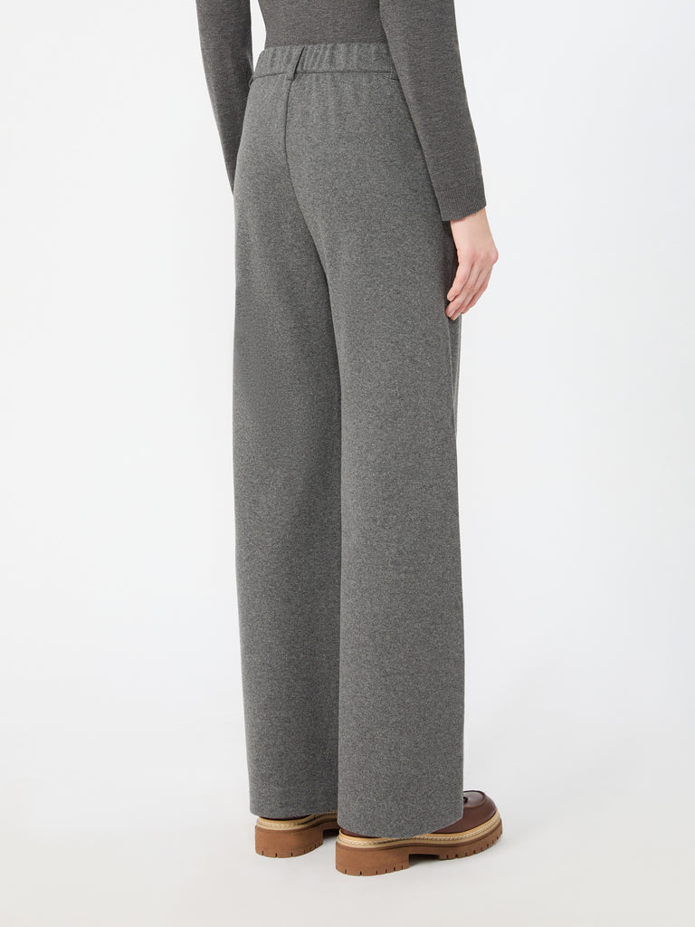 max mara بنطال من الجيرسيه بنمط جاكار دقيق