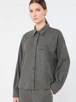 Micro Jacquard Jersey Jacket for Women - Light Grey - Max Mara KSA