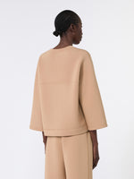 Boxy Sweatshirt In Scuba Jersey for Women - Tobacco - Max Mara KSA