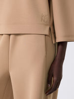 Boxy Sweatshirt In Scuba Jersey for Women - Tobacco - Max Mara KSA