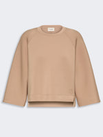 Boxy Sweatshirt In Scuba Jersey for Women - Tobacco - Max Mara KSA