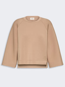 Boxy Sweatshirt In Scuba Jersey for Women - Tobacco - Max Mara KSA