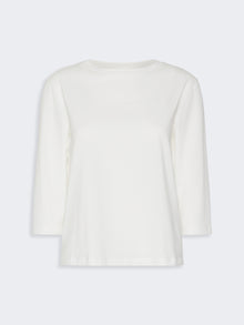 Cotton Jersey T-Shirt for Women - White - Max Mara KSA